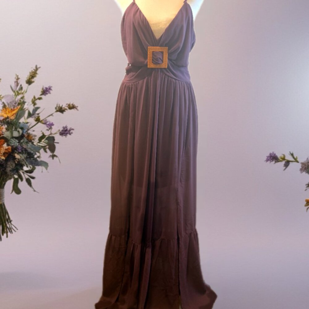 Cut out slip maxi dress boho wedding romantic